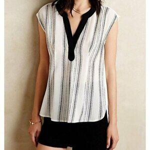 Postmark Anthropologie Egress Split‎ Neck Top